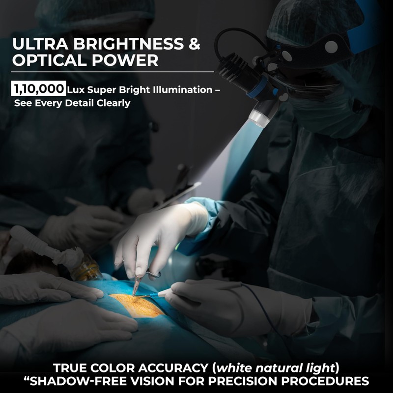 OTICA 10 Watt ENT Surgical LED Headlight for Doctors Hospital