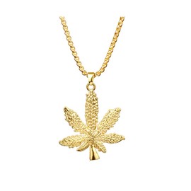 Canadian Maple Leaf Pendant Necklace Crystal Fall Maple Leaves Long Chain Necklace Jewelry Gift for Women (C:gold)