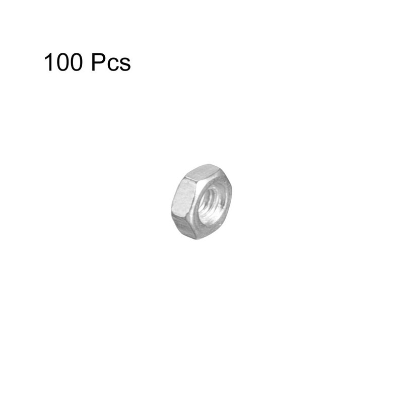 sourcing map Hex Nuts, M2.5x0.45mm Metric Coarse Thread Hexagon Nut,