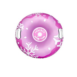 Snow Tube Inflatable Sleds for Kids Snow Tubes for Sledding Heavy Duty 36'' Snow Sleds for Kids and Adult with Handles Outdoor Snow Toys Set for Boys Girls (Light Pink)