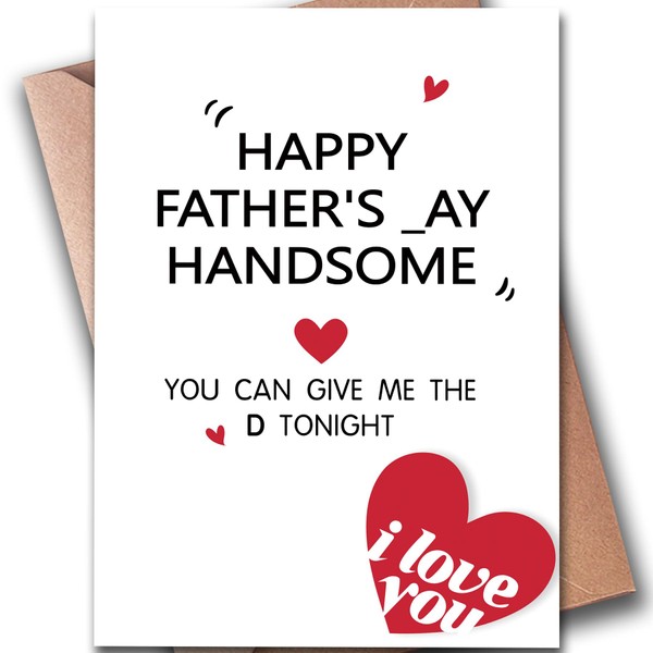 Hqulpr Funny Father's Day Card for Husband from Wife, Greeting