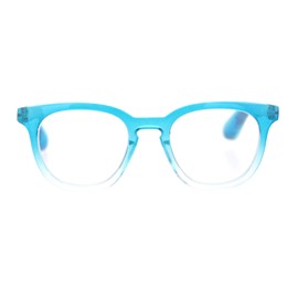 SA106 Retro Hipster Plastic Horned Rim Mod Fashion Reading Glasses Blue +1.0