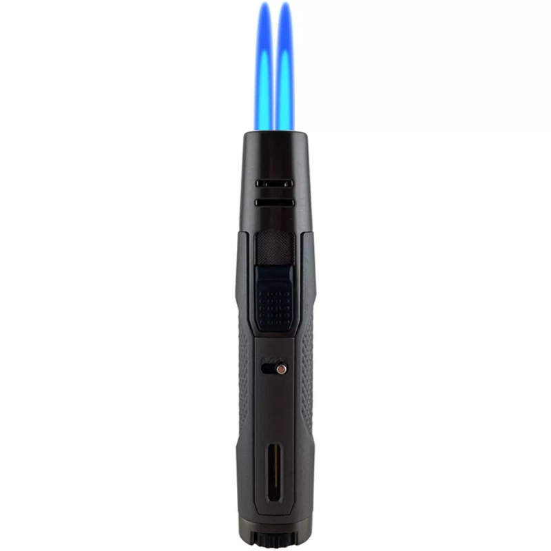 2 Pack Double V Torch Jet Flame Refillable Butane Adjustable