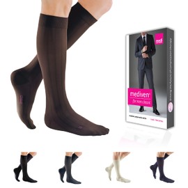 mediven for Men Classic, 15-20 mmHg, Calf High, Closed Toe - Brown, IV Extra Wide, Tall