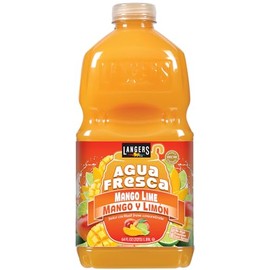 Langers Agua Fresca, Mango y Limón (Mango Lime), 64 fl oz (Pack of 8), 64 Fl Oz (Pack of 8)
