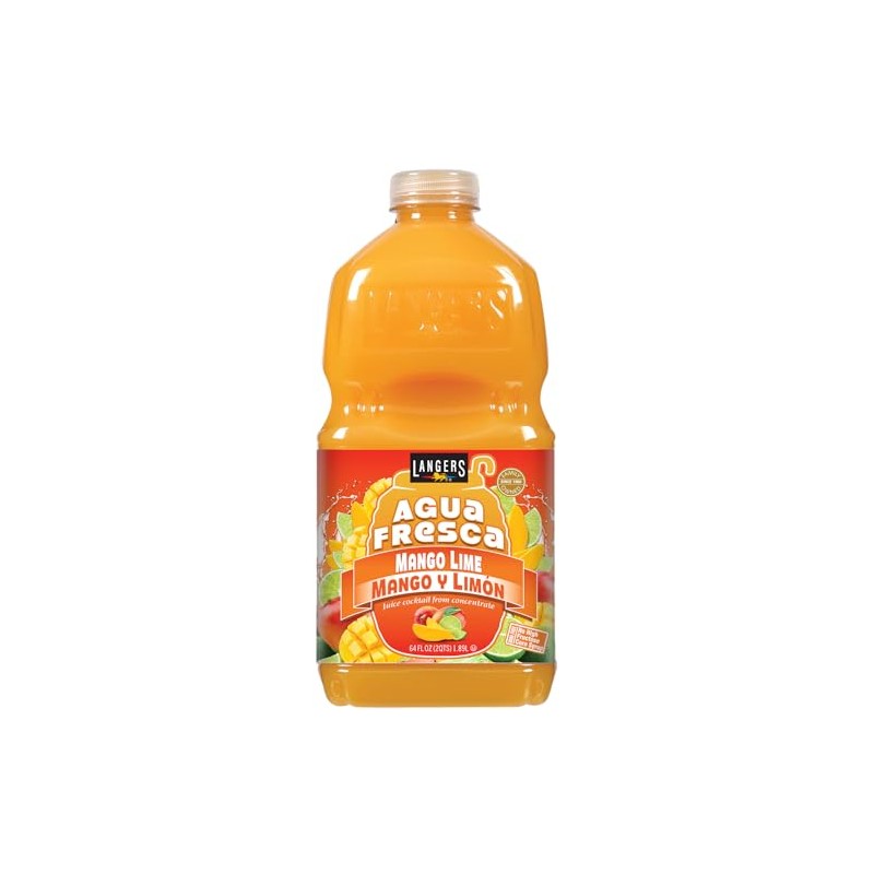 Langers Agua Fresca, Mango y Limón (Mango Lime), 64 fl