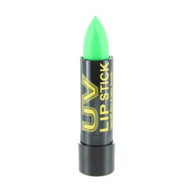 Neon Green UV reactive Lipstick, cosmetically certified formula made in the UK that glows under UV light.