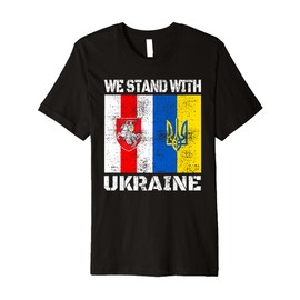 Belarusian Support Ukrainian We Stand With Ukraine Belarus Premium T-Shirt