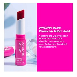 UNICORN GLOW Tinted Lip Water Stick - 01 Secret, Lipstick New In Box Original