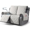 TAOCOCO 100% Waterproof Loveseat Recliner Cover with Straps, Split Loveseat