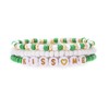 Pingyongchang St. Patricks Day Stackable Beaded Holiday Bracelets Set for