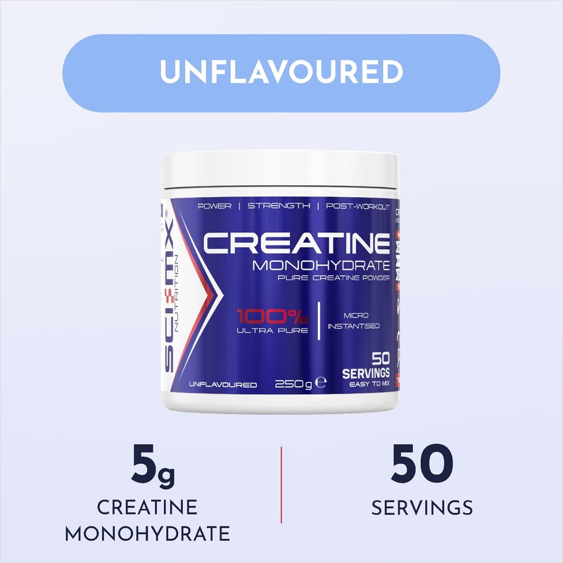 SCI-MX Creatine Monohydrate Powder • 250g • 100% Ultra Pure