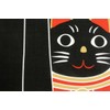 手ぬぐい 黒招き猫 福猫 捺染 片面染め 手拭い インテリア