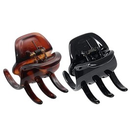 Parcelona Pinzas para El Pelo Clásicas Francesas de Celuloide Grande de 4,4 Cm, Antideslizantes, con Mordaza, Accesorios para El Cabello de Mujer, de 