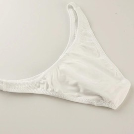 La Paume 818033 Men's Bikini Panties, MFS Fabric, Low Rise, Full Seam, Full Back Bikini, Available in Sizes, navy, M