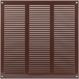 Vent Systems 12" x 12" Inch (Overall Dimensions) - Brown - Air Vent Cover Metal Air Return Grill with Built in Pest Guard Screen HVAC Vent Duct Cover for Home Improvement