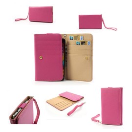 DFV mobile - Smooth synthetic leather cover premium with card case for star g9000 - Red