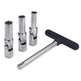 utmall 3/8” Spark Glow Plug Socket Petrol Diesel Removal Install Tool Set 8 10 12mm