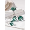Premier Housewares Napkin Rings, Teal, Set of 4, Chrome Blue,