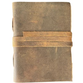 8 inch Urban Leather Rustic Vintage Medieval Journal Old Deckle Edge Pages for Men Women to Write in, Artist Drawing Sketchbook Travel Writing Notebook for Him & Her, Thick Blank Unlined Pages