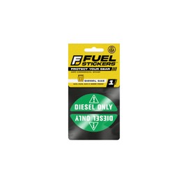 Diesel Only Sticker for Gas Cap (Green) - Diesel Label for Fuel Caps on Fleet Trucks, Box Trucks, Vans - Universal Fit, Weather Proof, Extreme Stick by Fuel Stickers - USA Made (1 Pair)