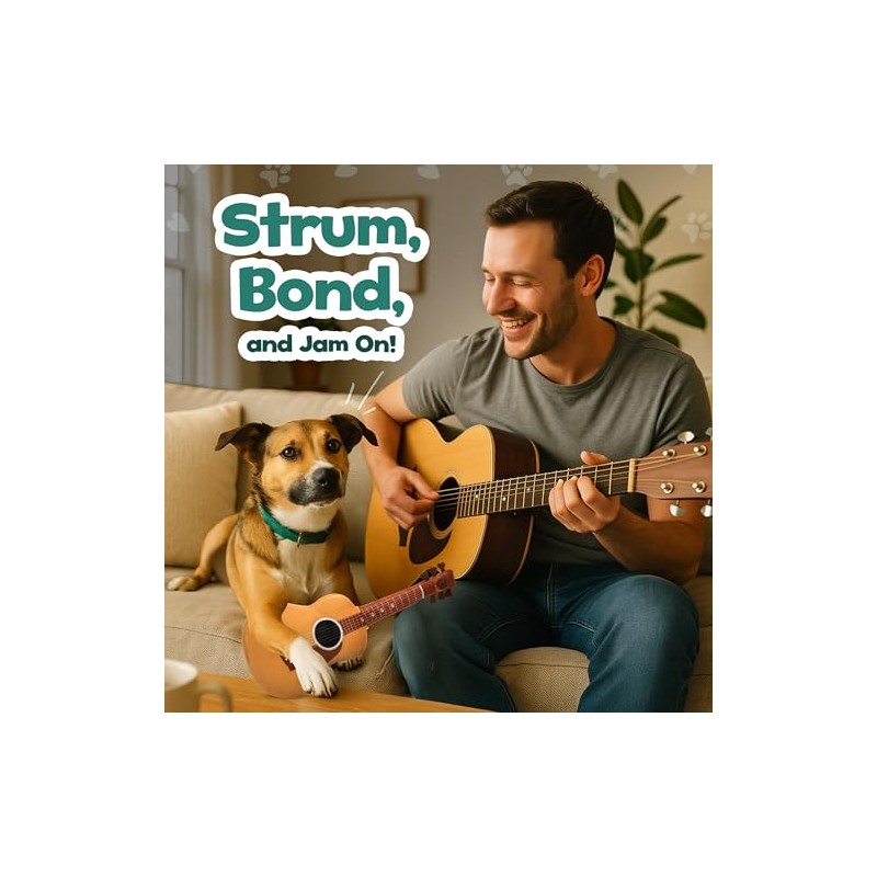 PUPROAR Guitar Dog Toy, Funny Dog Toy, Unique Dog Gift,
