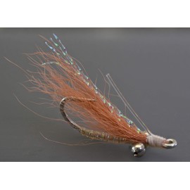 Crazy Charlie Bonefish Fly Fishing Flies - Tan- Mustad Signature Duratin Fly Hooks - 6 Pack (Assortment)