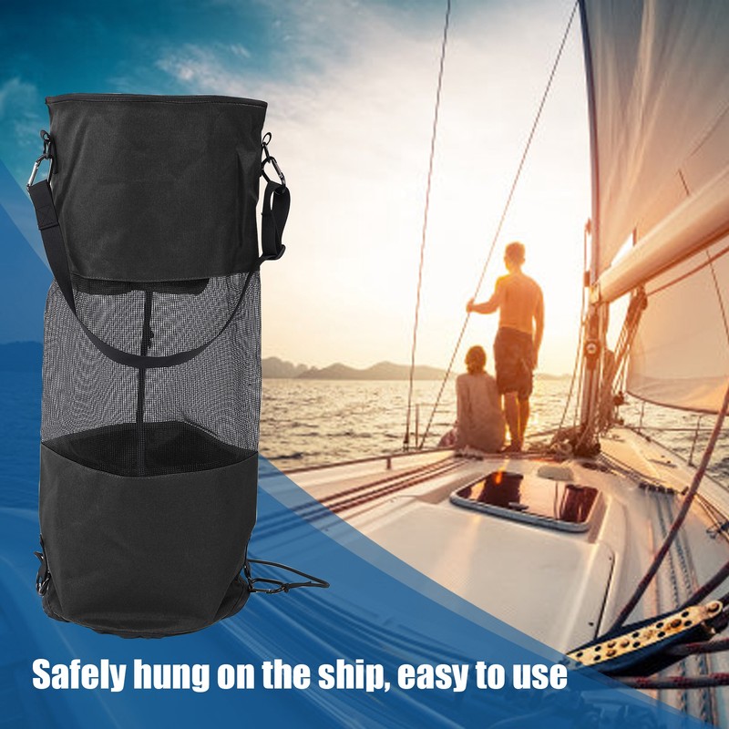 Boat Trash Bags Reusable Waterproof Portable Mesh Trash Bags for