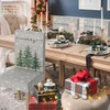 Horaldaily 6PCS Christmas Dining Chair Covers,Grey Christmas Pine Trees Stretch