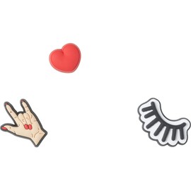 Crocs Jibbitz 3-Pack Shoe Charms for Women | Jibbitz for Crocs, Girly Rock On, Small