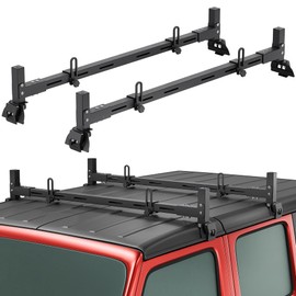 XOOKUN Heavy Duty Roof Rack with Removable Fixing Bracket for Jeep Wrangler JL JK Gladiator JT 2007-2024 (2 Door & 4 Door)