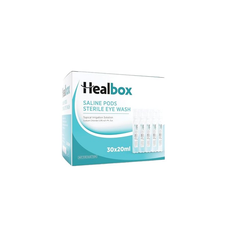 Sterile Saline Solution Eye Wash 20ml Box of 30