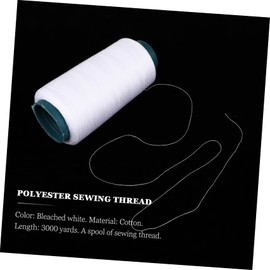 NUOBESTY Bleached White Yards Polyester Sewing Thread for Sewing Machines High Strength for Crafts Garments and Home Textiles