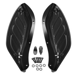 Side Wing Deflectors, Fairing Air Deflector, Adjustable Air Deflector Kit Compatible for Harley Touring Street Glide, Electra Glide, Trike, Ultra Classic, CVO 1996-2013