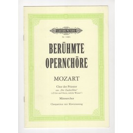Mozart: Chorus of the Priests (Male Voice Choir and Orchestra) (EP10801): For Ttb and Piano, Sheet (Edition Peters)