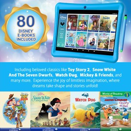 Contixo Kids K102 10-inch HD Tablet With Camera, Parental Control, Android, 32GB, WiFi - Learning Device for Children, Teacher's Approved Apps and Kid-Proof Case, Blue