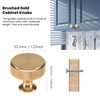 Yieidui 10 Pack 1.2 Inch Brushed Gold Cabinet Knobs Gold