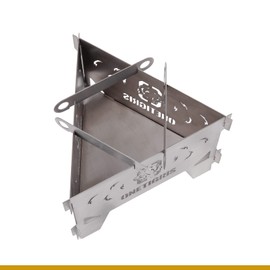 OneTigris Triangle Titanium Mini Wood Stove Lightweight Portable for Camping Backpacking Hiking Picnicking and BBQ, Weighs 14.8oz/0.93lbs only