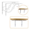 Acrux7 4 Pack White Shelf Brackets 7.5x5.5 Inch, White Decorative