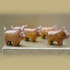 ART-CRAFT Hand-carved beautiful decorative wood 6 x miniature New Year's
