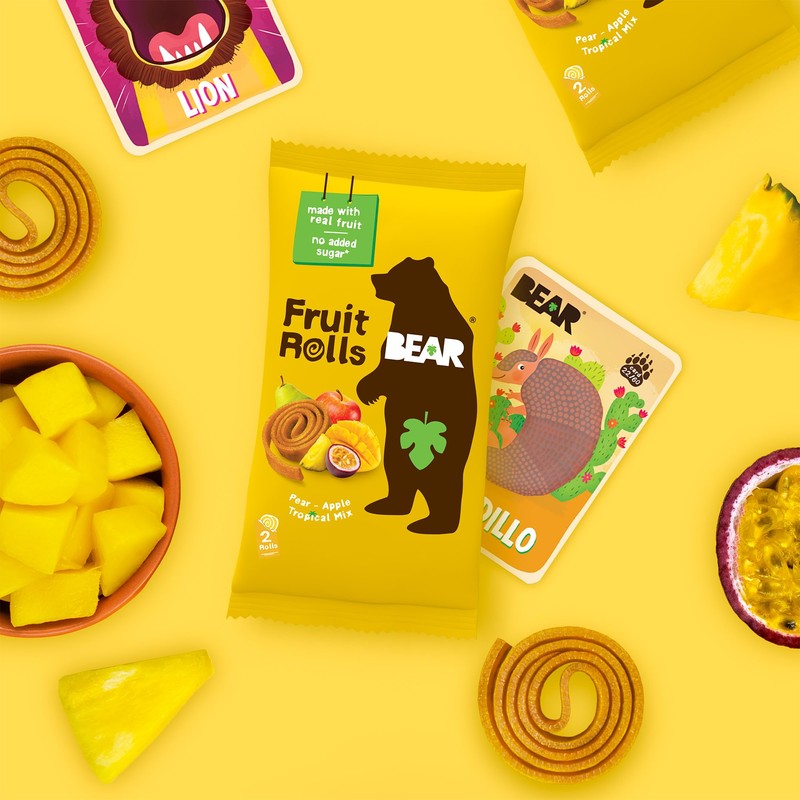 BEAR Real Fruit Snack Rolls - Gluten Free, Vegan, and