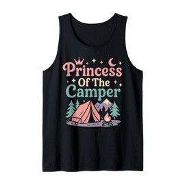 Tent Camping Daughter Vintage Princess of The Camper Tank Top
