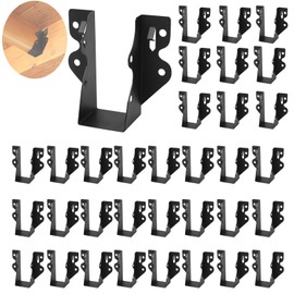 36 Pcs 2x4 Joist Hanger,Q235B Steel Black Powder Coated Face Mount Joist Hangers ,Hurricane Ties for Rafters,Tie Brackets for Floor Deck and Ceiling Joists