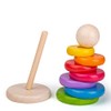Bigjigs Toys My First Wooden Rainbow Stacker - Stacking Rings