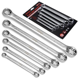 DISEN 6-Piece E-Torx Wrench Set, Double Box End Wrench Set, CR-V Steel, Spanner Set Including E6*E8, E7*E11,E10*E12, E14*E18, E16*E22 and E20*E24