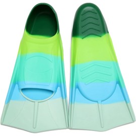 Azuunye Kids Swim Fins, Short Blade Non-Slip Heel Pool Training Flippers for Youth Lightweight Design XXS