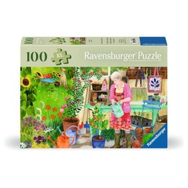 Ravensburger Puzzle 12001362 Gardening 100 Pieces Garden Puzzle for Elderly People and Seniors, with Larger, Grippy Puzzle Pieces, Large Image Template and with Sturdy Base for Puzzling