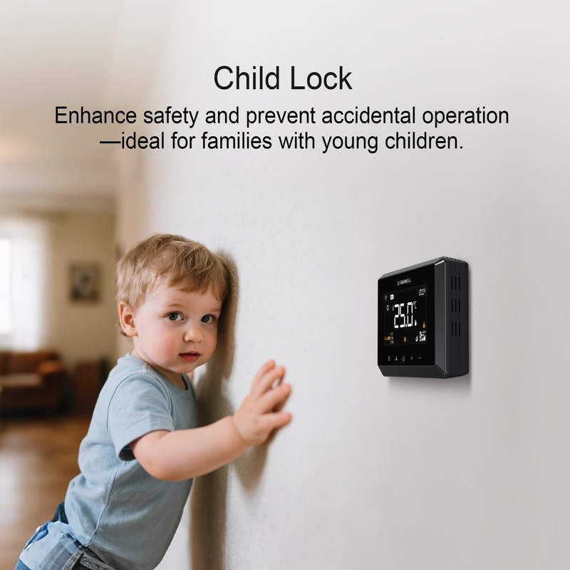 SASWELL Smart WiFi Thermostat for Home, Programmable Thermostat 3H/2C for