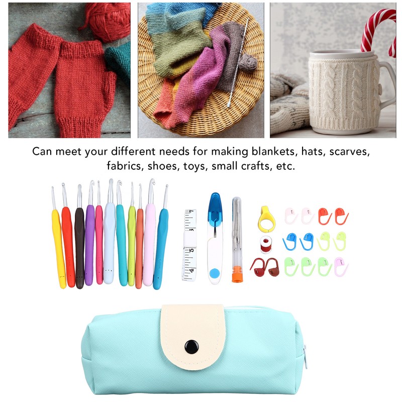 Crochet Hooks Set Multifunctional Handcrafted DIY Ergonomic Crochet Knitting Needles