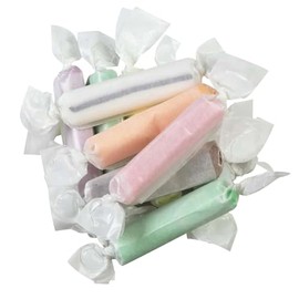 Bayside Candy Salt Water Taffy Logs – Individually Wrapped Classic Chewy Taffy Candy (1LB)